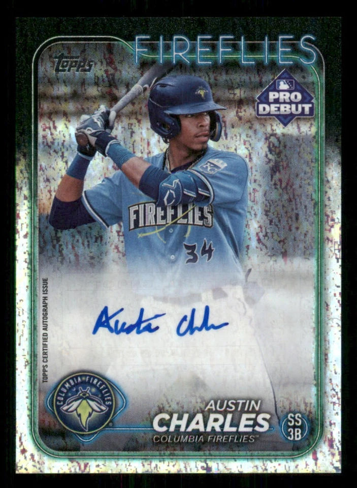 2024 Topps Pro Debut AUTO Sparkle Foil #PD62 Austin Charles /199 - Image 1 of 2