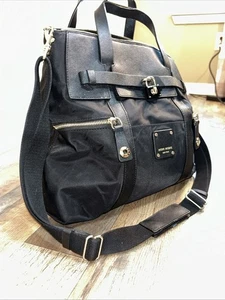 HENRI BENDEL Lg Gray Nylon JETSETTER Convertible Backpack Crossbody Commuter Bag - Picture 1 of 16
