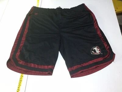 FLORIDA ESTADO SEMINOLES COLISEO HOMBRE MED. PANTALONES CORTOS COSIDOS NEGROS/con BOLSILLOS Foto 1 de 4