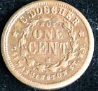 1863  CIVIL WAR STORE CARD TOKEN    NY 630-V-2a1   R-3  UNCIRCULATED  RED  BROWN