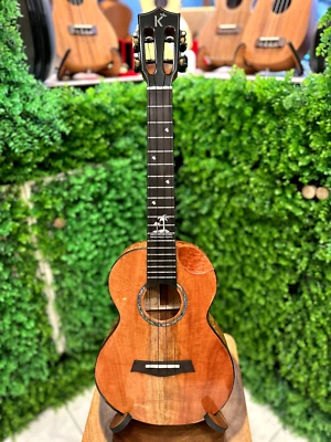 Kamehameha 尤克里里 KT-1 #9 全实心卷曲彩色夏威夷真正 MAHOGANY TENOR — 第 1/4 张图片