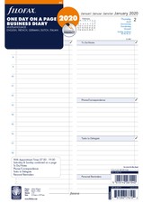 Filofax - A4 Business Giorno per Pagina 5 Lingua Appuntamenti 2020 Agenda