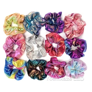 12 pcs Ladies Girl Shiny Polyester Hair Bands Scrunchies Ponytail Modeling A11 - Picture 1 of 3