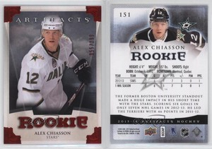 2013-14 Upper Deck Artifacts Rookies Ruby /299 Alex Chiasson #151 Rookie RC