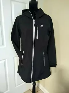 Reebok Giacca/Cappotto Activewear con Cappuccio Taglia L Nero Nuovo $130 (CT001K) - Foto 1 di 9