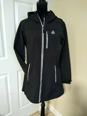 Chaqueta/abrigo Reebok ropa deportiva con capucha talla L negro nuevo $130 (CT001K) Foto 1 de 4
