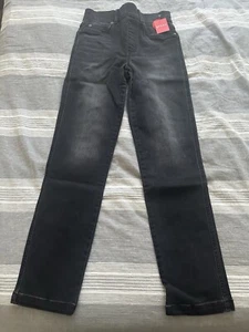 NWT New SPANX VINTAGE BLACK STRAIGHT LEG Denim pull-on Jeans #20355R-Size XS - Picture 1 of 4