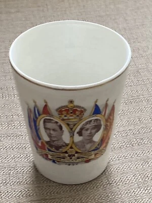 Vintage King George VI And Queen Elizabeth Coronation Royal Beaker - Image 1 of 4