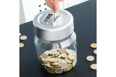 Salvadanaio elettronico digitale conta monete automatico con display JK