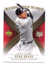 2007 Upper Deck MLB Rookie Card Of The Month Ryan Braun