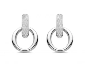 Luxenter Pendientes Nardhal Plata 925 Rodiada EQ42100 Circonita Bcas-C.Presión - Imagen 1 de 5