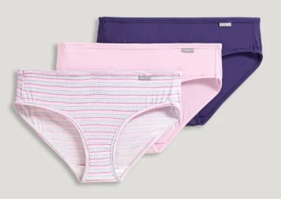 New Jockey Women's size 9 Bikini Underwear Supersoft Comfy 3 Pack Pink Purple - Image 1 of 2