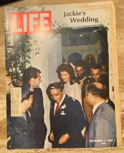Vintage Life Magazine November 1 1968 Jackie Kennedy Wedding Edition - Picture 1 of 4