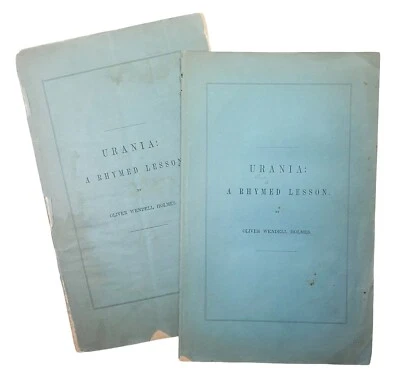 URANIA - 1846 poetry Oliver Wendell Holmes, astronomy, the universe, 1st and 3rd - Image 1 of 4