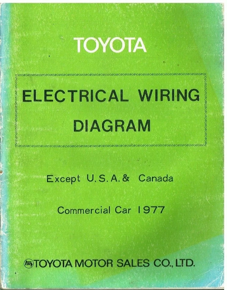 TOYOTA HI-ACE HI-LUX LAND CRUISER BJ HJ FJ40 FJ55 '77 EU FACTORY WIRING DIAGRAMS - Image 1 of 1