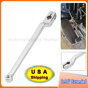 Palanca de cambios de talón trasero extendida cromada 9,84" para Harley Road King Glide - Imagen 1 de 12