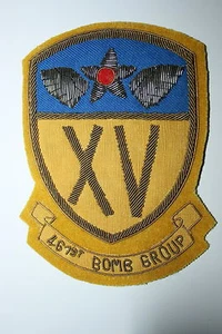 461ST PARCHE GRUPO BOMBA 15TH AAF FUERZA AÉREA A2 CHAQUETA COPIA SEGUNDA GUERRA MUNDIAL ALAMBRE LINGOTE - Imagen 1 de 1