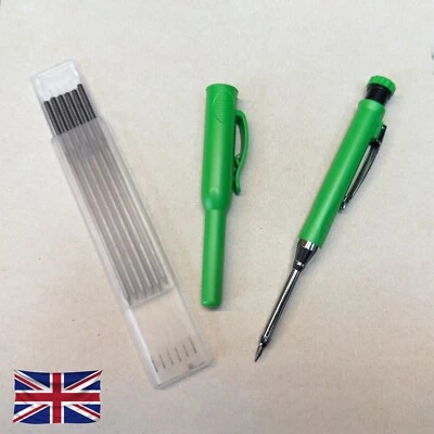 Carpenters Pencil & Case with Free Leads - Not Pica Deep Hole Marker