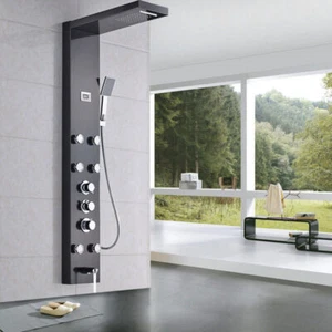 Bathroom Shower Panel Massage Jets Rain Handheld Spray Digital Display Mixer Tap - Picture 1 of 4