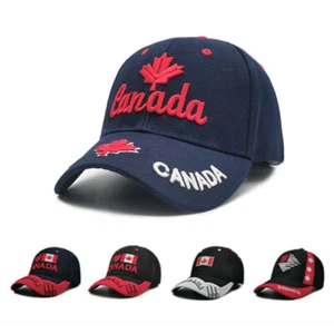 New CANADA Maple Leaf Letter Casual Neutral Baseball Cap Motorcycle Adjustable - Picture 1 of 6