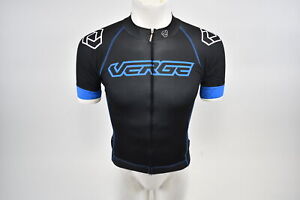 Verge 2XL Men's Strike Short Sleeve Cycling Jersey Black/Blue New