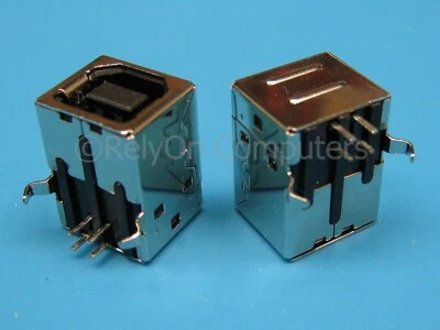 2x Conector de Puerto USB 2.0 Tipo-B Repuesto Jack Pieza para Escáner Impresora PCB Foto 1 de 4