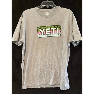 Yeti Graphic T-Shirt Short Sleeve Crew Neck Casual Gray X-Large - Imagen 1 de 6