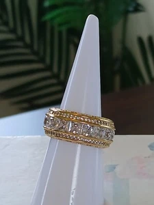 14K Gold Plated Women's Ring Size 7 - Picture 1 of 5