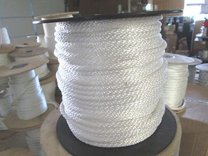 3/8 " FLAGPOLE HALYARD ROPE 2800 LB POLYESTER WHITE MADE IN USA - Picture 1 of 1