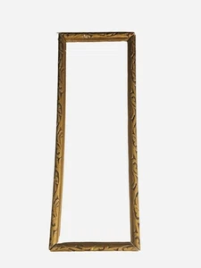 Vintage Art Nouveau Wooden Frame Handcrafted Gold Gilded Finish Delicate 9x3 - Picture 1 of 4