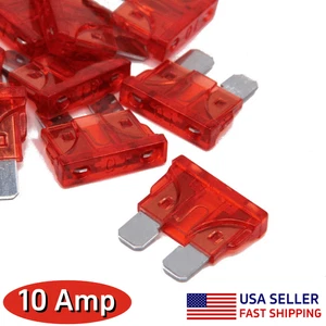 10-300pcs Red 10Amp ATC/ATO Standard Fuse Blade Style for Automotive Car Truck - Picture 1 of 10