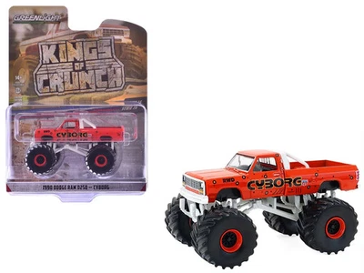 Dodge Ram D250 1990 Monster Truck "Cyborg" rojo "Kings of Crunch" serie 16 1/64  Foto 1 de 4