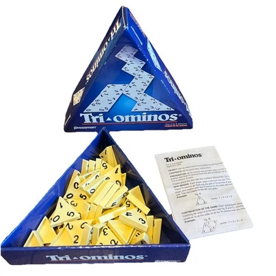 Tri-Ominos Dominos Game Fully Complete With All Triominos Vgc Compact Box - Image 1 of 4