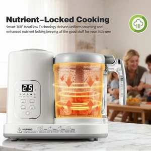 Licuadora de vapor profesional para hacer alimentos para bebés 4 en 1: mezcla de vapor automática y hacer puré - Imagen 1 de 7