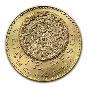 1919 Mexico Gold 20 Pesos BU - Picture 1 of 2