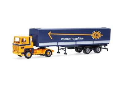 HERPA, SCANIA 141 4x2 con rimorchio a 2 assi ASG, 1/87,  HER318716 - Immagine 1 di 4
