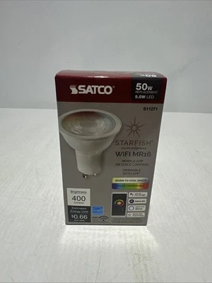 Satco WiFi MR16 5.5w Starfish App / Voice Controlled Changable Mini Lamp S11271 - Image 1 of 4