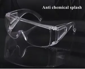 Clear Safety Goggles Glasses Anti Fog Lens Work Lab Protective Chemical-2 pairs - Picture 1 of 3