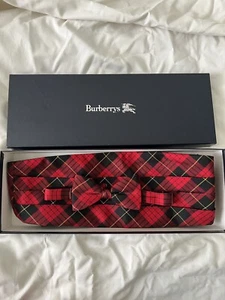Burberrys Bow Tie & Cummerbund Set Retro 90s 80s Vintage - Picture 1 of 3