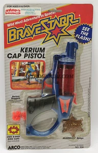 BRAVESTARR KERIUM CAP PISTOL MARSHALL MATTEL VINTAGE 1980s NEW IN SEALED BOX - Picture 1 of 5