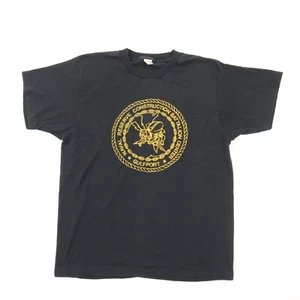 Camiseta Militar Batallón Construcción Reserva Naval Años 90 De Colección Desteñida Negra S - Imagen 1 de 5