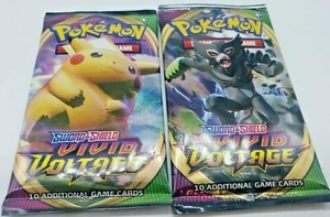 2x VIVID VOLTAGE Booster Packs Pokemon Sword Shield New Sealed - - Picture 1 of 2