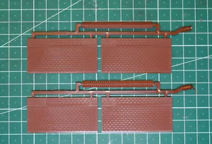 2x Auhagen enclosure wall piece 2318 B/from kit 41623/spare parts/H0 - Picture 1 of 1