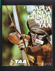 TAA TRANS AUSTRALIEN PAPUA & NEUGUINEA ROUTENKARTE & REISEFÜHRER 727-F-27-OTTER - Bild 1 von 4