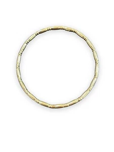 14K Yellow Gold Textured Bangle Bracelet 3mm, 3.9 grams - Imagen 1 de 4