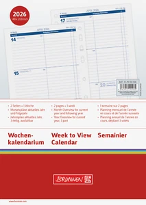 Brunnen Business Kalendarium 2026 1Wo=2Seit A5 Kalender 2026 mit Jahresübersicht - Bild 1 von 2
