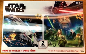 Star Wars Prime 3D 2-Pack Puzzle 500 Pieces Ea.**Brand New*Never Opened*Sealed** - Picture 1 of 3