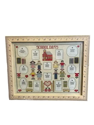 School Days Wood Ruler Collage Frame Photo Picture 1st-12th Grade New NIP - Image 1 of 4