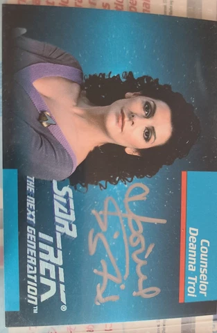 Star Trek The Next Generation signed Marina Sirtis card Cover