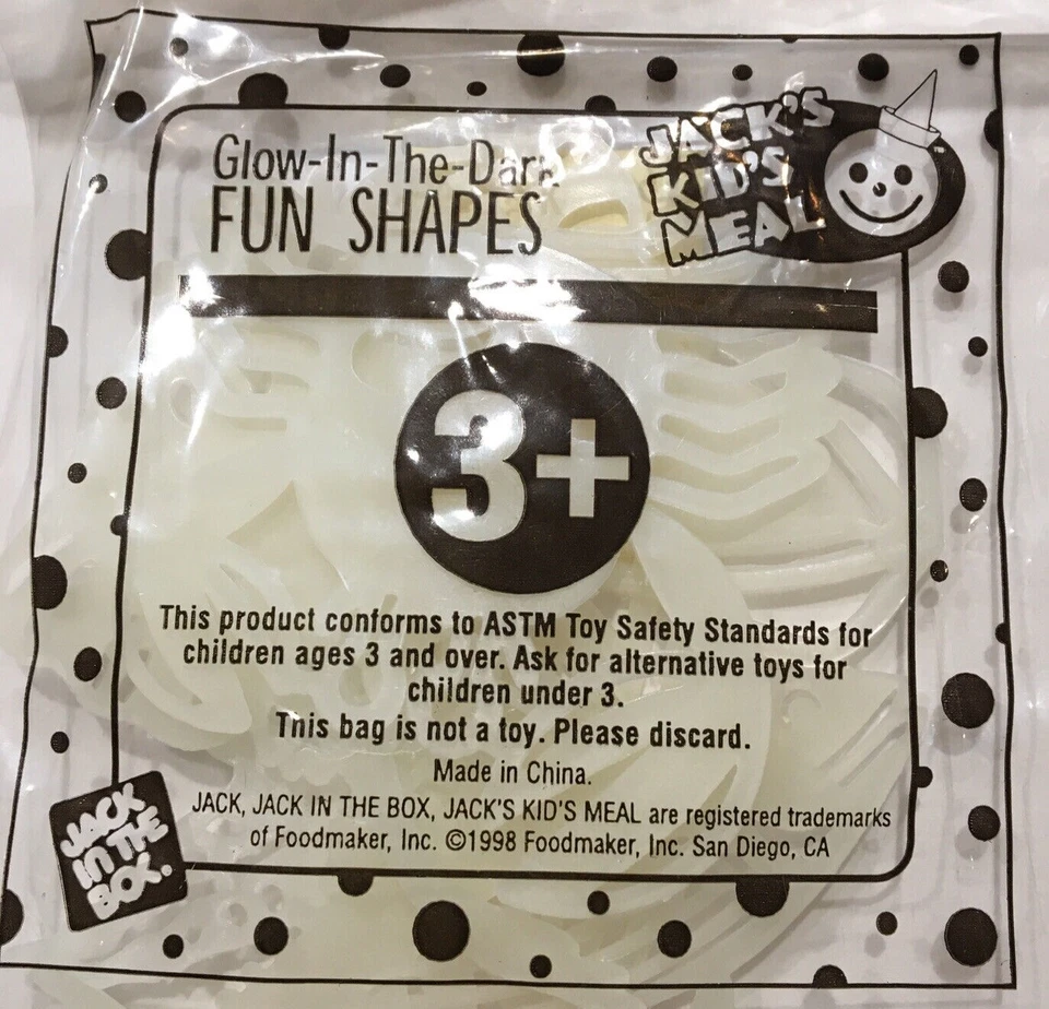 Jack in the Box 1998 Glow in the Dark SEALIFE Fun Shapes Kids Meal Promo... - Image 1 of 1